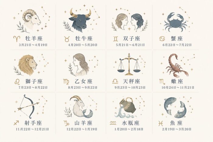 12星座早見表